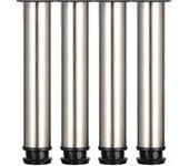 4 patas ajustables 300mm altura Engrosamiento del gabinete Patas de la mesa Patas de los muebles Patas, acero inoxidable cepillado, altura ajustabl...