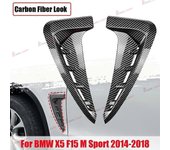 Para BMW X5 F15 2014-18 M Ala lateral deportiva Flujo de aire Guardabarros Rejilla de entrada Embellecer de ventilación