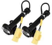 2PCS Nuevo sensor de bisagra del actuador del capó activo izquierdo y derecho 51237300581 51237300582 para - X1 F48 X2 F39 MINI 2013-2019-Yvan Negro