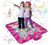 Juguetes de alfombra de baile para niños, 7 modos de juego Princess Electronic Dance Pad con luces LED, juego de baile de música juguete Regalos de...