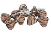 10 piezas de lámparas de ratán Luces de cadena LED Bolas de ratán Luces de hadas Decoración del hogar de bodas (sin batería)