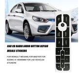 Pegatinas de reparación para botones de audio y radio CD de Renault Megane/Master/Scenic III Como se muestra