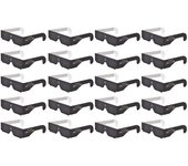 Chiusuet 20 piezas de gafas de eclipse solar filtran luz dañina protección ocular gafas de marco de papel para ver eclipses solares con certificaci...