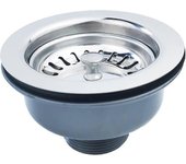 Fregadero Desagüe Sin Rebosadero Cesta de Acero Inoxidable 114 mm, Acero Inoxidable + ABS, Desagüe + Cesta