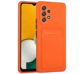Para Samsung Galaxy A53 5G Ranura para soporte de tarjetas, estuche antiarañazos de TPU suave a prueba de golpes con protección de lente de cámara ...