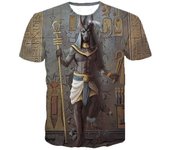 Faraón Anubis Camiseta Misteriosa Retro 3d Print O-neck Hombres Mujeres Moda Camiseta de gran tamaño Niños Chico Egipto Faraón Tops Tees Nuevo ETF1...