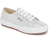Superga 2750 LameW Entrenadoras Femeninas Gris plata Uk 5.5