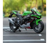 Toy Cars 1/12 Kawasaki Ninja ZX10R Modelo de motocicleta Colección de vehículos de juguete Autobike Shork-Absorber Off Road Autocycle Juguetes Coch...