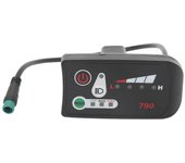 Panel de visualización de potencia LED para bicicleta eléctrica Medidor de pantalla de modificación de bicicleta eléctrica con enchufe macho 5P a p...