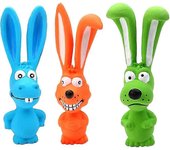 Juguete chirriador de látex para mascotas con cuchillas para mascotas - naranja