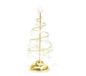 unbrand Decoraciones de Navidad Regalo Árbol de Hierro Chapado Luz LED Cristal Árbol de Navidad Cristal Adorno Noche A Medium