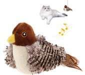 Aleteo Pájaro Gorrión Gato Juguete Sonidos de chirrido realistas Gatito activado por el tacto
