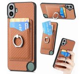 For Nothing CMF Phone 1 Estuche Ranuras para tarjetas Soporte para anillo Soporte de soporte Funda para teléfono - Marrón Multicolor Brown