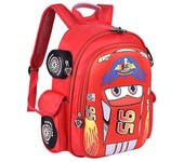 unbrand Coches para niños pequeños Lightning Mcqueen 3d Mochila impermeable Ligero camión coche Estudiante de primaria Bolsa escolar Jardín de infa...