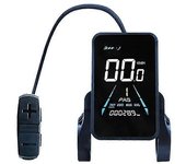 Pantalla de bicicleta eléctrica Pantalla LCD impermeable de 36V-72V NC-81F Panel de instrumentos de bicicleta eléctrica, conector a prueba de agua ...
