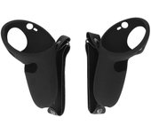 2 piezas de cubierta de agarre de controlador táctil Protector de cubierta de agarre de silicona con correas de nudillos para Meta Quest Pro Negro