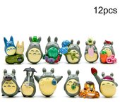 Somerway 12Pcs/Set Anime Totoro Modelos de Resina Casa de Muñecas en Miniatura Bonsái Decoración de Escenografía
