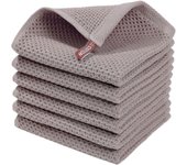 6Pack 100% Algodón Toallas De Cocina Plato De Cocina Limpio Lazo Colgante Marrón 34*34cm