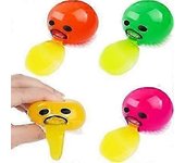 4 piezas de juguete de huevo vomitando, yema de huevo Stress Ball Toy, novedad de yema de huevo bola de estrés, juguetes creativos de juguete resis...