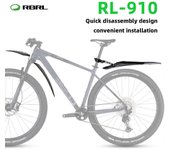 Conjunto guardabarros de bicicleta Guardabarros de ciclismo E-Bike Bicicleta de montaña ajustable TPE Widen Alargar Protector de liberación rápida ...