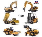1:50 Camión volquete Excavadora Cargador de ruedas Diecast Metal Modelo Construcción Juguetes para niños Regalo de cumpleaños de Navidad Coche Exca...