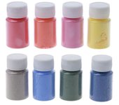 8 Colores Temperatura termocrómica Pigmento activado Polvo Sensible al calor Color Cambiando Pintura en polvo Resina Epoxi Arte