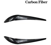 Para Bmw X3 F25 X4 F26 Faros delanteros de coche Ceja Párpado Lámpara Cejas Claras Pegatina Negro Brillante Carbono 2014-2017 Abs 1 Par Fibra de ca...