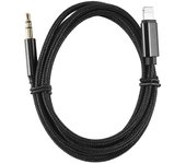 Cable auxiliar para coche para iPhone Cable de audio Cable auxiliar a audio premium de 3,5 mm para estéreos de coche iPhone 13 Pro-8 Plus Negro