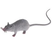Broma de Navidad Falso Modelo de Ratón Realista Prop Regalo de Halloween Decoración de fiesta de juguete Gris