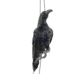 Cuervo muerto colgante realista Señuelo de tamaño real Cuervo emplumado negro extra