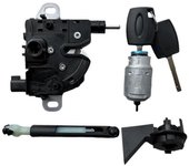Pestillo del kit de reparación de la cerradura de liberación del capó del capó del coche con 2 llaves 4M5AA16B970 para Focus MK2 2004-2012 1355231 ...