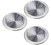 3x Tapa de solapa de basura de acero inoxidable Tapa del cubo de basura al ras Solapa de equilibrio incorporada Tapa de basura F Hy Plata