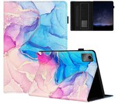 Para Lenovo Tab M11 / Xiaoxin Pad 11 2024 Funda protectora de tableta de cuero mármol Auto Wake Sleep Multicolor Style E