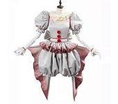 Disfraces de payaso de terror para mujer Halloween Cosplay Fiesta de carnaval Disfraz A 3XL