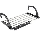 Tendedero de balcón, secador de ropa de acero inoxidable, estante para zapatos, estante plegable para ropa colgante