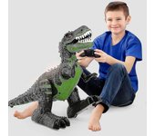 Juguetes de dinosaurios de control remoto de 2.4ghz, dinosaurio robot andante con luz y sonido led, simulación