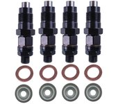 Redkid 4pcs Nuevo Td27 Diesel Fuel inyectores Boquilla w / Ring Kit 20mm 16600-43G23 1660043G23 Para Nissan Navara Td27 D21 2.7L Válvula 140bar