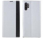 Para Samsung Galaxy Note 10 Plus Estuche de teléfono con vista de ventana de carcasa autoabsorbida de cuero PU Multicolor Style B