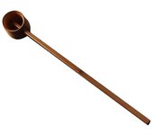 Cuchara japonesa de mango largo de la ceremonia del té Bailer de agua de bambú Cucharón de calabaza de agua - como imagen, como se describe un N402