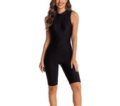 Traje de baño de una pieza para mujer Manga larga Rash Guard Traje de neopreno para mujer Traje de baño atlético Surf Buceo Cremallera frontal Traj...