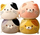 Baicccf Almohada de gato muy suave peluche de gatitoSe puede utilizar para camas y sofásLos mejores regalos para niñas y niños (rosa, s)
