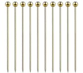 Jdd Power 10pcs Cocktail Picks, 304 Stainless Steel Martini Picks, Reusable Metal Cocktail Skewers, 4.3 pulgadas Cocktail Toothpicks Para Martinis ...