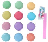 2024 12pcs Macaron Crystal Slime DIY Squishy Bubbles Anti-stress Kids Toy