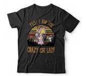 Camisa Yes I Am The Crazy Cat Lady ROCKINSTONE L