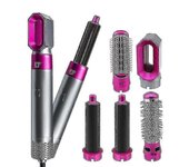 Secadores eléctricos H R H 5 en 1 h er Planchas automáticas H Secador de pelo Secador de escobillas Rosa