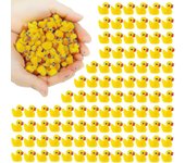 200pcs Mini Patos Amarillos Patitos Patitos Pequeños Patitos Jardín Paisaje Acuario Casa de Muñecas Plantas en Maceta Decoración 7color Mejor Regal...