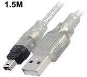 Cable USB macho a Firewire plug to mini 4-pin to Firewire adaptador