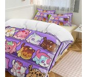 Juego de cama XU658 Aphmau Funda nórdica de plumón Juego ligero de 3 piezas, 1 funda nórdica de plumas y 2 fundas de almohada PW658 Double200x200cm