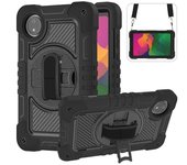 Wigento Para Xiaomi Redmi Pad SE 8.7 Caja de PC híbrida con rotación de 360 grados, negro