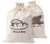 Bolsas de pan de lino para recipiente de pan casero, 2 piezas de 30X40cm sin blanquear y almacenamiento de pan reutilizable, n Como se muestra